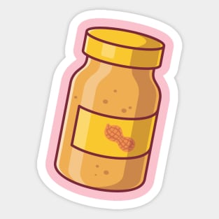 Floating Peanut Jam Cartoon Sticker